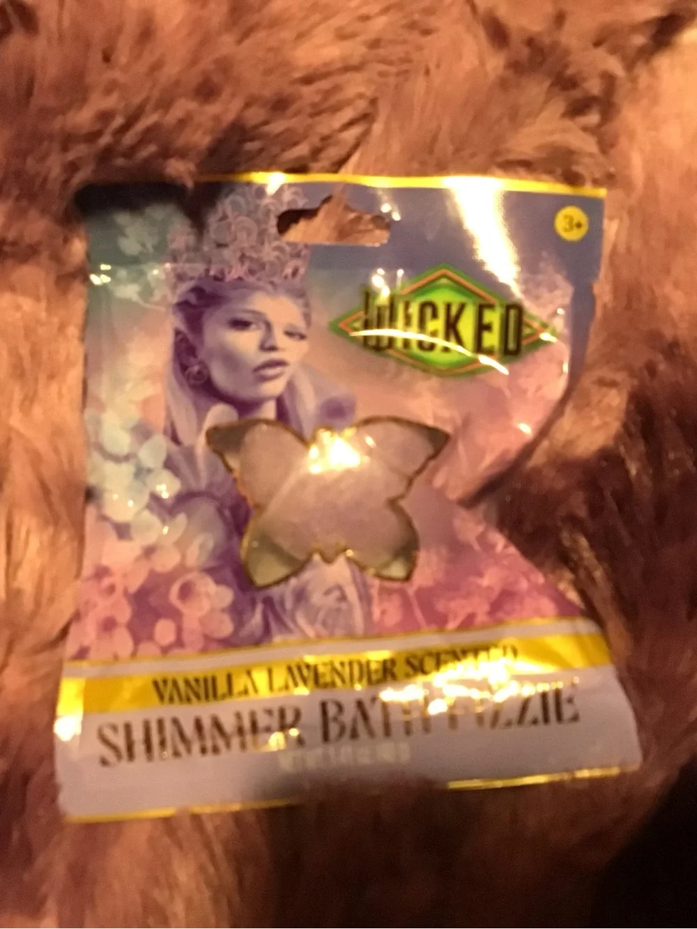 Quicker Vanilla Lavender Scented Bath Fizzer - Purple & Yellow Packaging